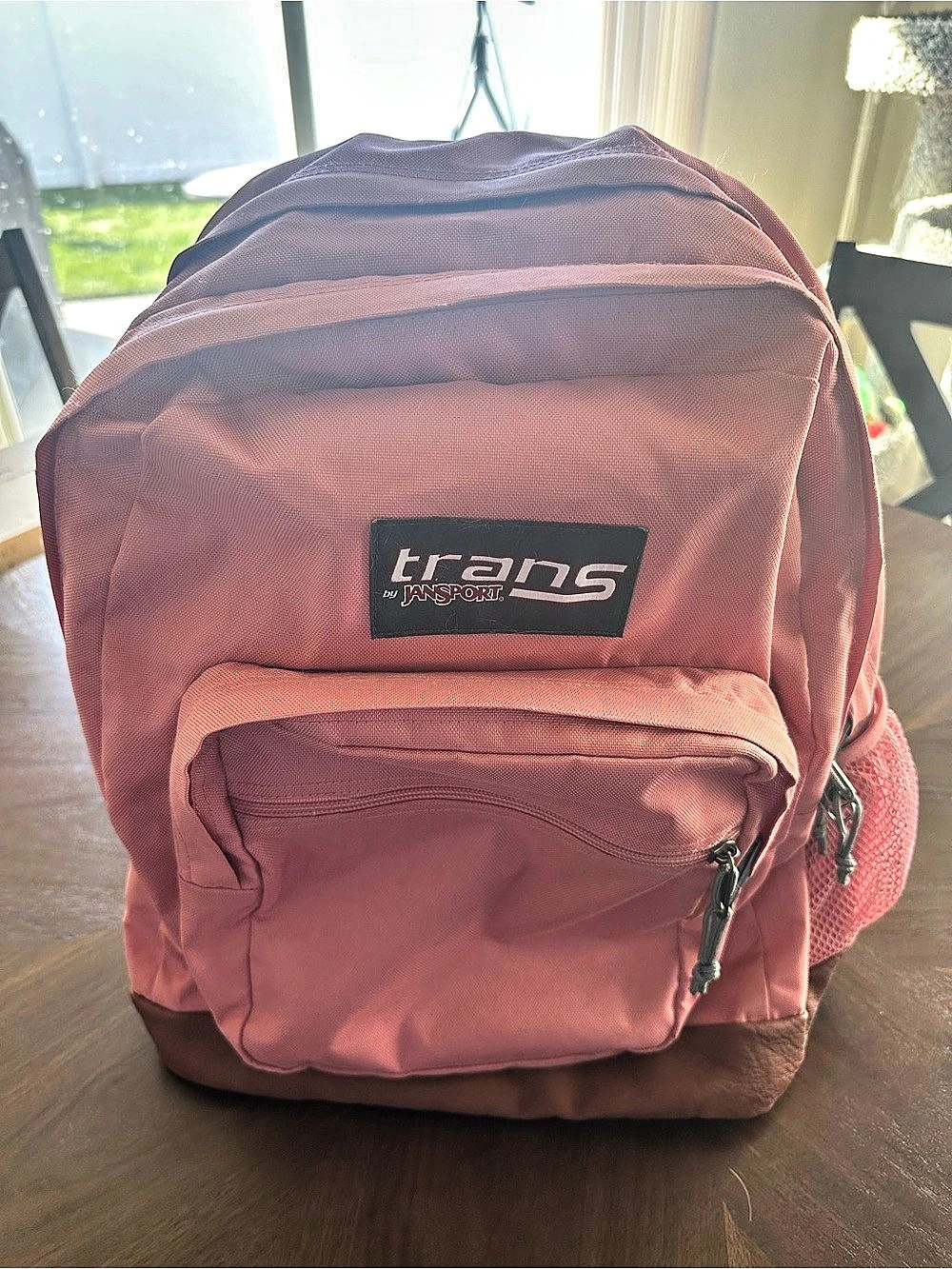 Trans by JanSport Super Cool Backpack in Pink & Brown